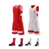 Uniforme de baloncesto chino de doble capa y doble cara del fabricante original, conjunto de chaleco de entrenamiento de competición para hombre, camiseta de baloncesto de cuello en V para adulto