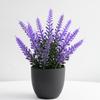 Simulación Planta de Lavanda en Maceta Planta de Simulación Planta Verde Decoración de Jardinería Pequeño Bonsái Decoración Planta en Maceta de Plástico