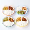 Prato de fast food, prato dividido, louça de melamina específica para buffet, plástico imitação de porcelana com três compartimentos, para refeitórios escolares, fábricas, uso comercial