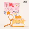 Llavero Original de Animales de Dibujos Animados para Panificadora, Capibara Lindo para Descompresión, Colgante para Mochila de Estudiante, Pequeño Regalo