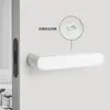 Cerradura de Puerta Magnética Silenciosa Ecológica Minimalista Italiana Cerradura de Puerta de Dormitorio de Casa Cerradura de Una Palabra para Puerta Interior de Madera Manija de Puerta