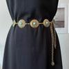 Cadena de Cintura Turquesa Imitación Estilo Bohemio Vintage Vestido Fino para Mujer Decorativo Camisa Cadena Metálica Cinturón Accesorios