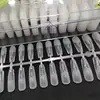 Arte de Unha Sem Lixar Sem Marcar Semi-Fosco Trapezoidal Ballet Adesivo Completo Unha Pontiaguda Gotas Unha Postiça Caixa com 500 Peças de Unha