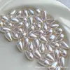 Perla de Gota de Agua Perlas de Imitación de Concha de Medio Agujero Cuentas Sueltas 650 Colores Pendientes Colgantes Pasadores de Perla de Vidrio Blanco Australiano Materiales para Joyería DIY