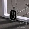 Colar de aço inoxidável transfronteiriço feminino moderno novo colar de diamante fofo pingente masculino moderno hip-hop pingente longo corrente de lã