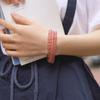 Pulsera de Cristal de Fresa Natural para Niñas Dulce Hielo Tres Círculos Múltiples Círculos Pulsera de Cristal Cuentas de Buda Cuentas Redondas Venta al por Mayor Qiao En