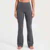 Pantalones de yoga para mujer cepillados, ligeramente acampanados, nuevo estilo otoño/invierno, de cintura alta, realzan las caderas, adelgazantes, elásticos, adecuados para senderismo y uso diario, versátiles