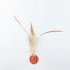 Caña de Juguete para Gatos con Plumas, Bola Elástica Divertida para Entretenimiento Propio, Ejercicio para Aliviar el Aburrimiento y Quemar Energía, Entretenimiento Propio para Gatos