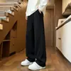 Calças Retas Largas de Peso Pesado Masculinas Outono/Inverno Calças com Caimento Longas até o Chão INS Novo Estilo Retro High Street Casuais Longas