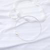 Cadena Fina Súper Brillante con Diamantes, Cadena Versátil para la Clavícula, Collar de Lujo de Nicho para Uso Diario, Acero de Titanio Básico Resistente al Desgaste