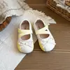 Zapatos Planos de Tacón Bajo para Niñas 2026 Otoño Nuevos Vintage Mary Jane Versátiles Piel Suave Moño Zapatos de Ballet