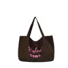 Bolso Tote Estampado de Leopardo Vintage con Estampado de Letras, Bolso de Mano de Lona de Gran Capacidad, Bolsa Casual para Viajes Diarios y Compras
