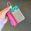 Nuevo cordón de teléfono colorido, charm para bolso, caja de sobre rojo, accesorio para teléfono, llavero, bolsa versátil para auriculares, colgante de bolso pequeño