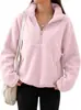 Moda transfronteriza europea y americana para mujer 2026, chaqueta de forro polar con cuello alto y cremallera con bolsillos, más vendida en Amazon