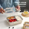 Fiambrera de Acero Inoxidable 304 con Tapa para Trabajadores de Oficina Estudiantes Portátil 2 Compartimentos 3 Compartimentos Sin Transferencia de Olores Caja Bento Alta Apariencia