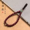 Cinnabar Llavero Colgante Cadena Año de Nacimiento del Zodíaco Buda para el Año del Caballo Creativo Unisex Paz Plata Pura Jade Hetian