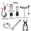 Llave de Gancho de Cola Tres en Uno para Bicicleta de Montaña, Juego de Herramientas para Extracción y Reparación de Eje Central, Piñonera, Cadena, Bielas