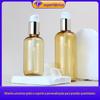 150/300ml ombro redondo transparente cor de chá pura garrafa de orvalho imprensa chuveiro garrafa de gel PET garrafa de loção de plástico garrafa cosmética