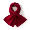 Nueva colección de otoño e invierno: Bufanda de punto de cachemira de color liso, diseño unisex, calentador de cuello versátil y una bufanda pequeña elegante