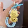 Chaveiro Pingente Ouro Puro 999 Desenho Animado Fofo Gato Kt Bolinho de Arroz Corrente para Celular Pingente Atacado