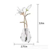 Artesanato e Enfeites de Flor de Lírio de Cristal para Decoração de Casa, Dia do Professor, Dia dos Namorados, Dia das Mães, Presentes de Aniversário, Fornecimento Transfronteiriço