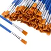 Varilla de Plástico Pincel Digital para Pintura al Óleo Línea de Gancho de Nylon Pluma Pincel Plano para Niños Plaster Cerámica Pincel para Pintura Pincel para Pintura Acrílica