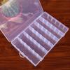Caja de plástico transparente removible de 36 compartimentos para almacenamiento de joyería, cuentas, piezas de repuesto, clasificación, componentes electrónicos