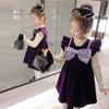 Conjunto de Vestido para Niña 2026 Nuevo Estilo Ropa de Otoño e Invierno para Niños con Chaleco de Polar con Lazo + Suéter Básico