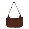 Bolso Cruzado para Mujer, Estilo Coreano, Gran Capacidad, Bolso Tote Plegado Versátil, Ligero, Artístico, Casual, Bolso para Clase, Bolso de Hombro para Ropa de Trabajo