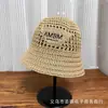Chapéu de Pescador Vazado Personalizado de Luxo Leve com 26 Tiras para Mulheres, Nova Moda Primavera e Verão Versátil Chapéu Bucket de Alta Qualidade Tendência