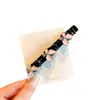 Pinza para el Cabello de Princesa para Niñas con Pinzas Laterales de Doble Capa, Pasador para Flequillo, Accesorio para el Cabello de Pinza de Pato con Flor de Camelia