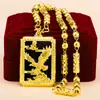 Ouro de Areia Vietnamita Pingente Dourado Agressivo Masculino Guan Yunchang Pingente Dourado de Imitação Etiqueta de Hangtag Dourada Pingente Banhado a Ouro de Imitação de Jade para Homens