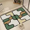 Tapete de Chão para Banheiro Tapete Absorvente Resistente à Sujeira para Vaso Sanitário Tapete para Casa Tapete Macio de Lama de Diatomáceas Tapete Antiderrapante para Banheiro com Senso Avançado