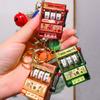 Mini Máquina de Frutas Llavero Colgante de Bolsa Máquina de Lotería Creativa Anillo de Llave de Plástico Modelo de Regalo Pequeño Personalizado