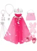 Set de Capa de Halloween, Set Completo de Accesorios de Halloween, Bolsa, Peluca, Aretes, Accesorios para el Cabello, Capa, Corona, Set de Collares