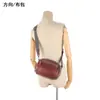 Bolsa Transversal de Couro para Mulheres, Novo Estilo, Bolsa Pequena de Couro Bovino Camada Superior de Verão, Grande Capacidade, Alça de Ombro Larga, Bolsa Pequena Redonda