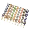 Nueva Bolsa Jacquard Flor de Hielo Colorida con Correa Ancha para el Hombro Accesorios Decorativos Correa para el Hombro Cruzada Correa Larga Engrosada
