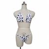 Fabricantes para Europa y Estados Unidos traje de baño de tiras de cintura alta bikini impresión digital de tres puntos traje de baño sexy punto transfronterizo