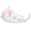Corona de plástico para niños del mismo estilo de Frozen, corona de princesa con forma de corazón de melocotón y cinco diamantes, corona de Frozen