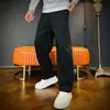 Nova coleção de outono: calças casuais compridas masculinas de corte solto, confortáveis, da moda, estilosas, versáteis, simples, de cor sólida, de alta qualidade, perna reta