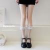 Moño calcetines hasta la rodilla blanco y negro jk verano delgados sexy Red de medias finas fabricantes mayoreo