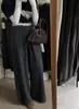 Pantalones de Punto Anchos para Mujer Otoño/Invierno 2026 con Cordón Cintura Alta, Pantalones Casuales Sueltos Cómodos y Versátiles para el Uso Diario