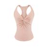 Top Estilo Pura Luxúria Garota Quente 2025 Verão Novo Estilo Design de Alça Fina Sem Costas Torção no Peito Regata Halter Slim