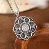 Molinillo de diamante de loto plata pura 999 cadena para suéter colgante largo para mujer estilo retro colgante 2023 Nuevos productos genuinos estilo étnico