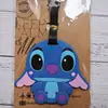 Etiqueta de equipaje de Stitch de orejas grandes y lindo de Star Baby, etiqueta con logo de equipaje de goma suave de PVC, colgante para tablero, colgante de embarque