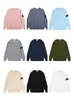 Sudadera de Manga Larga de Color Sólido Piedra con Cuello Redondo Estilo Piedra Cruz Estrella para Hombres y Mujeres, Hecha en Fábrica, Corte Holgado, Sin Capucha