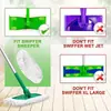 Adaptado para esfregão Swiffer Flat Mop Absorvente de água Capa de pano de substituição Pano de esfregão rotativo úmido e seco doméstico