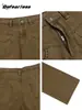 Pantalones de Trabajo Estilo Retro Americano Lavado Especial Desgastado Marca de Moda Unisex Holgados Casual Pierna Ancha Largos
