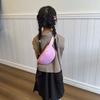 Bolsa de Peito Casual de Cor Pura para Meninos e Meninas, Doce Coração e Mini Bolsa Transversal Infantil Elegante 2025 Nova Bolsa Infantil