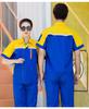 Traje de overol fino de manga corta de verano para hombre, ropa de protección laboral, chaqueta de herramientas de taller de fábrica, ropa transpirable de reparación de automóviles bordada